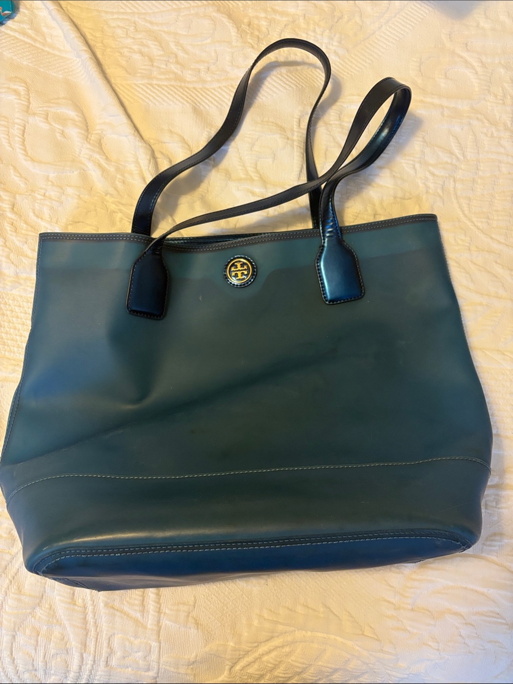 Tory Burch Blue Tote Bag